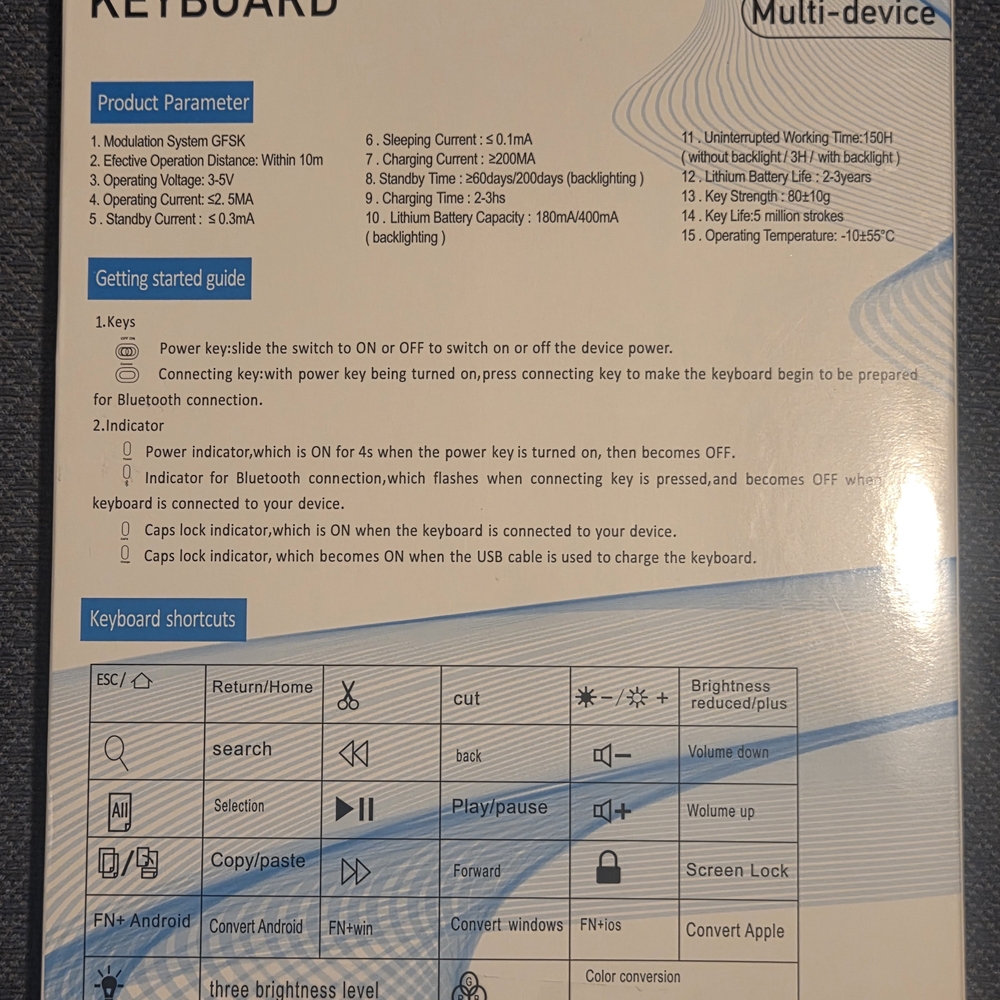 Wireless Rechargeable Keyboard - Picture 2 of 4